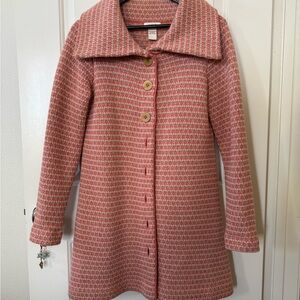 Sundance Pink Lambswool Sweater Coat